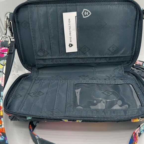 Vera Bradley "Hope Blooms" all-in-one RFID cross body - Picture 4 of 7